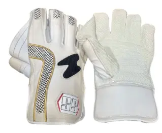 SS Golden Strip Wicket Keeping Gloves pair - Sialkot Cricket Kits