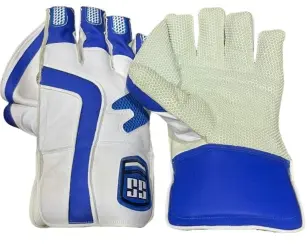 SS Players Edition Blue Wicket Keeping Gloves pair - Sialkot Cricket Kits